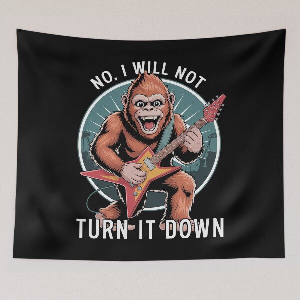 Item preview, No I Will Not Turn It Down Funny Guitar Lover Gift Rock Music designed and sold by Say It With Ink.