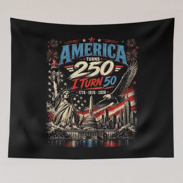 Item preview, America Turns 250 I Turn 50 Years Born 1976 Patriotic designed and sold by BlightedArt.