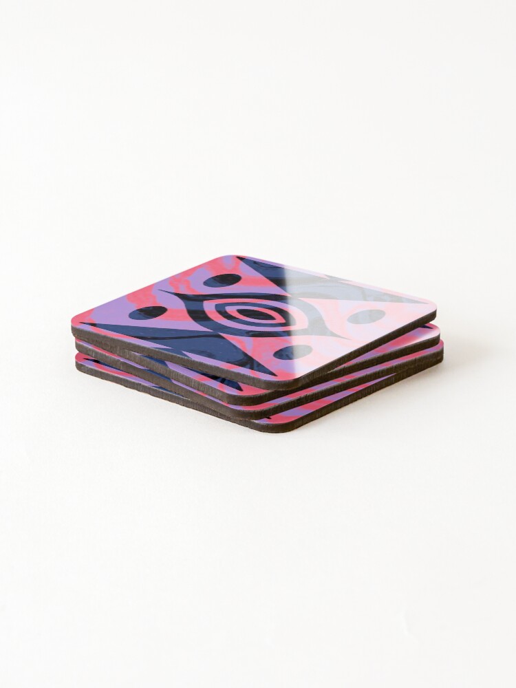 Thumbnail 4 of 5, Coasters (Set of 4), Geometric Pattern designed and sold by ViaARTfactory.