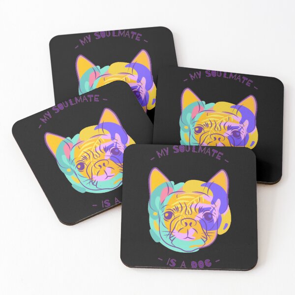 Item preview, My Soulmate Is A Dog Frenchie Pop Art designed and sold by GenZFashion000.