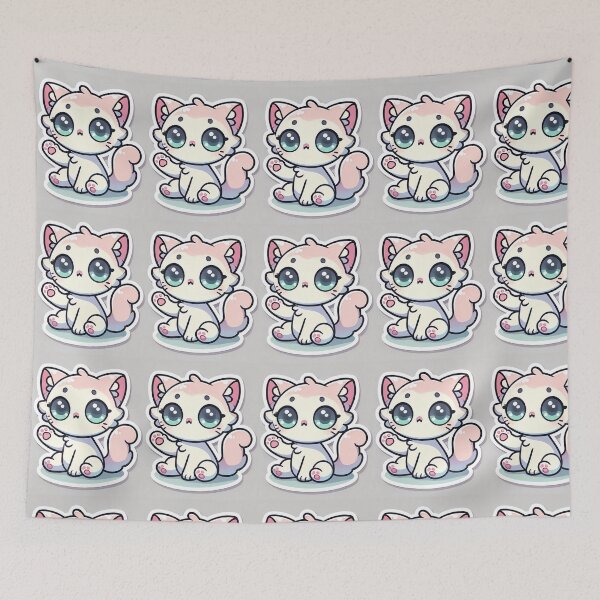 Item preview, MANGA-STYLE CAT STICKER designed and sold by Dolieart.