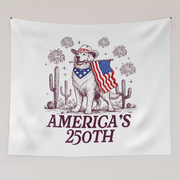 Item preview, Patriotic Dog 250 Years USA 1776-2026 America's 250th designed and sold by BlightedArt.