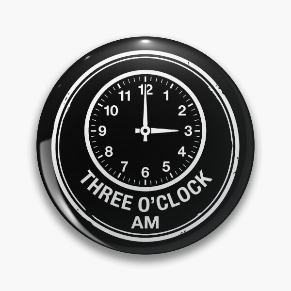 Item preview, Three O Clock AM Minimalist Stamp designed and sold by SplashTastic.
