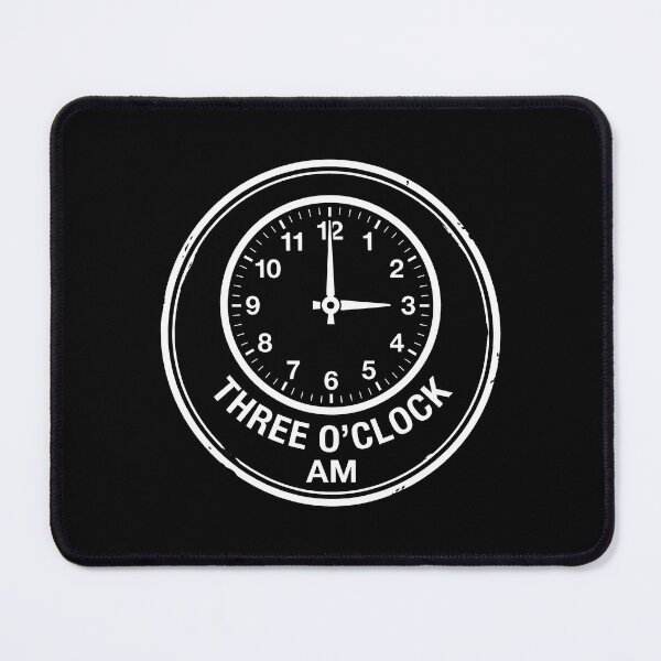 Item preview, Three O Clock AM Minimalist Stamp designed and sold by SplashTastic.