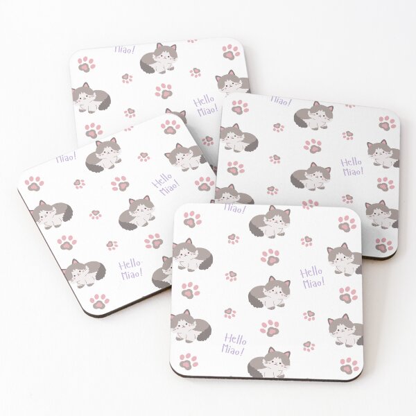 Item preview, Kawaii Cat Paw Pastel Seamless Pattern Design designed and sold by NadDot.