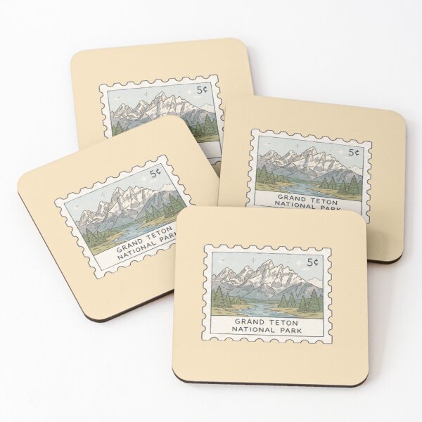 Item preview, Grand Teton National Park Stamp designed and sold by Aquabat25.