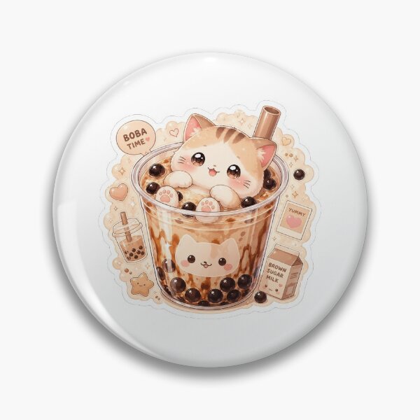 Item preview, Boba Tea Cat Sticker designed and sold by blossomfun.