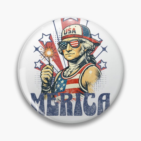 Item preview, George Washington 4th of July Merica designed and sold by Nacho Average Designs.