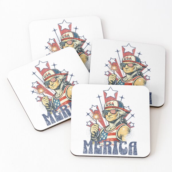 Item preview, George Washington 4th of July Merica designed and sold by Nacho Average Designs.