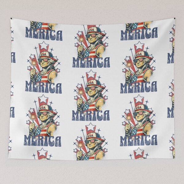 Item preview, George Washington 4th of July Merica designed and sold by Nacho Average Designs.