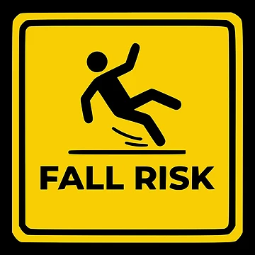 Artwork thumbnail, Fall Risk Square Sign by Imaginationbeyond