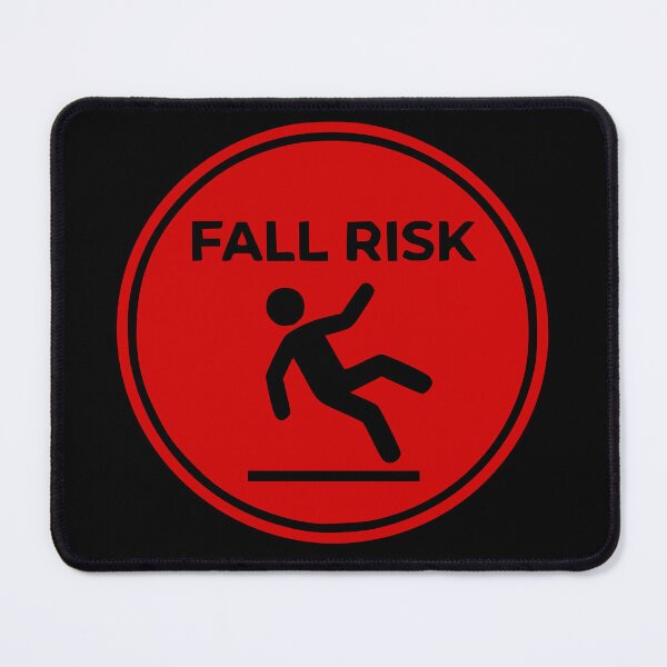 Item preview, Fall Risk Red Circular Sign designed and sold by Imaginationbeyond.