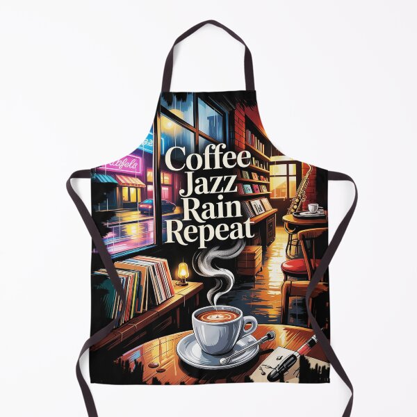 Item preview, Rainy Jazz Cafe Vintage Aesthetic Wall Art designed and sold by Mahilis.