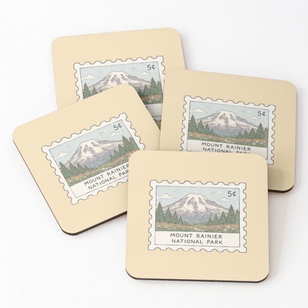 Item preview, Mount Rainier National Park Stamp designed and sold by Aquabat25.