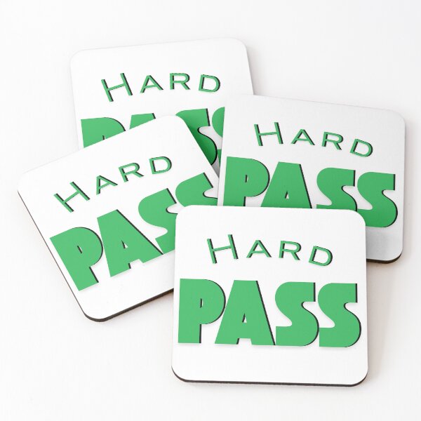 Item preview, Hard Pass Funny Sarcastic Quote Bold Green Text designed and sold by HelpmeImpooor.