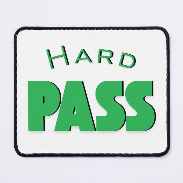 Item preview, Hard Pass Funny Sarcastic Quote Bold Green Text designed and sold by HelpmeImpooor.