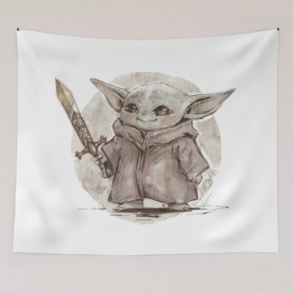 Item preview, BABY YODA WARRIOR SEPIA designed and sold by melyverso.