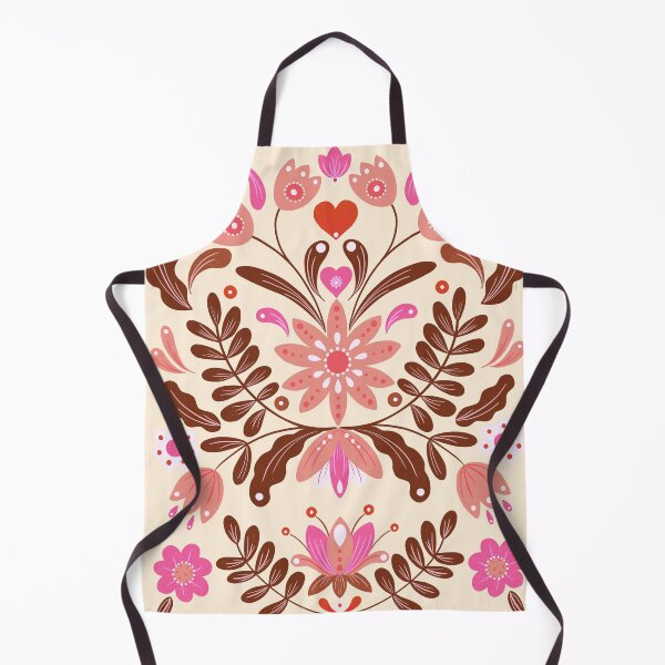 Item preview, Cottagecore Folk Flora - Rustic Pink and Brown Flowers designed and sold by Home Cyn Home.