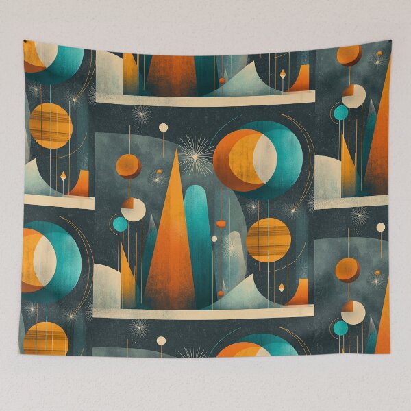 Item preview, ✨Retro Cosmic Geometric Abstract Design✨ designed and sold by CheersTOGETHER.
