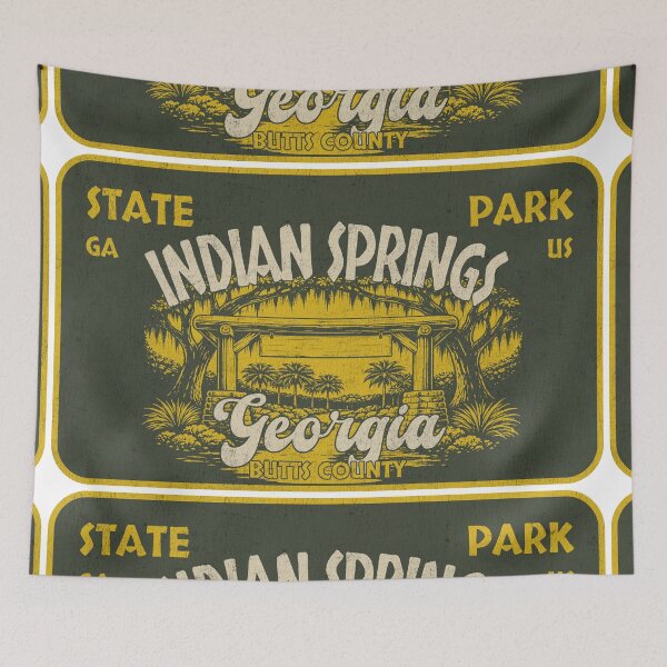 Item preview, Indian Springs State Park, Butts County, Georgia, badge design designed and sold by Wanderful-roads.
