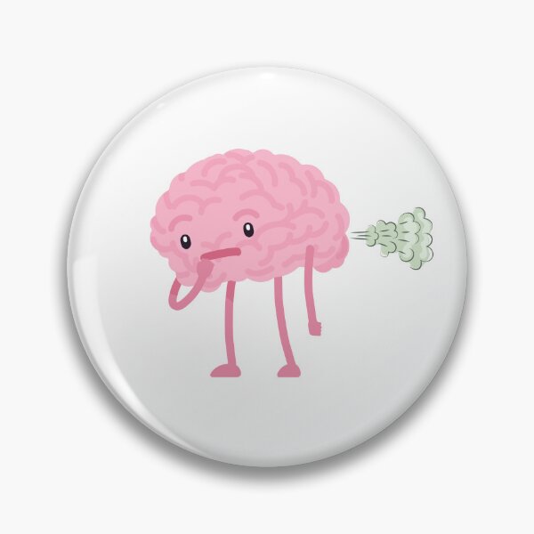 Item preview, Funny Brain Fart Cute Pink Brain Sticker designed and sold by HelpmeImpooor.