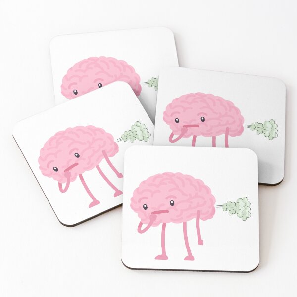 Item preview, Funny Brain Fart Cute Pink Brain Sticker designed and sold by HelpmeImpooor.