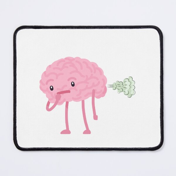 Item preview, Funny Brain Fart Cute Pink Brain Sticker designed and sold by HelpmeImpooor.