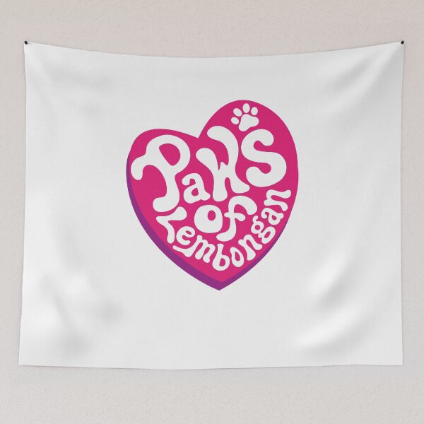 Item preview, PAWS of Lembongan - Animal Rescue Heart Tee - pink designed and sold by maroosh2026.