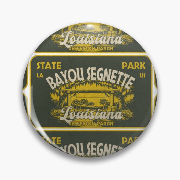Item preview, Bayou Segnette State Park, Jefferson Parish, Louisiana, badge design designed and sold by Wanderful-roads.