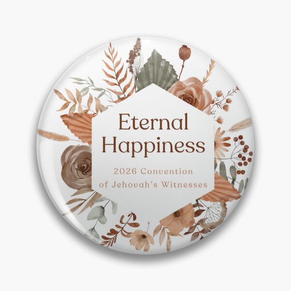 Item preview, 2026 JW Convention Eternal Happiness Notebook | Neutral Botanical Watercolor Wreath designed and sold by Kishaprints.