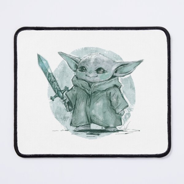 Item preview, BABY YODA WARRIOR TEAL CYAN designed and sold by melyverso.