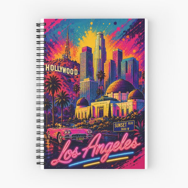 Item preview, Los Angeles Electric Sunset – Retro Neon City Poster designed and sold by Earth Celebration Designs.