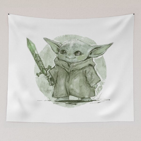 Item preview, BABY YODA WARRIOR OLIVE GREEN designed and sold by melyverso.
