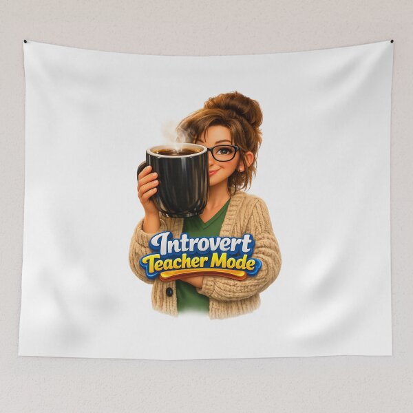 Item preview, Introvert Teacher Mode Coffee Recharge designed and sold by AleksKos.