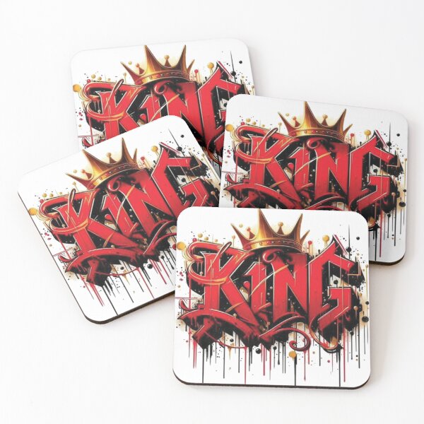 Item preview, Red King Graffiti Street Art - Urban Typography with Golden Crown designed and sold by Hou$e of Art .