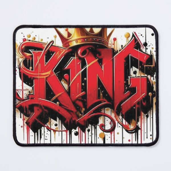 Item preview, Red King Graffiti Street Art - Urban Typography with Golden Crown designed and sold by Hou$e of Art .