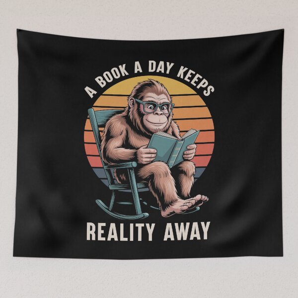 Item preview, A Book A Day Keeps Reality Away Funny Book Lover Gift designed and sold by Say It With Ink.