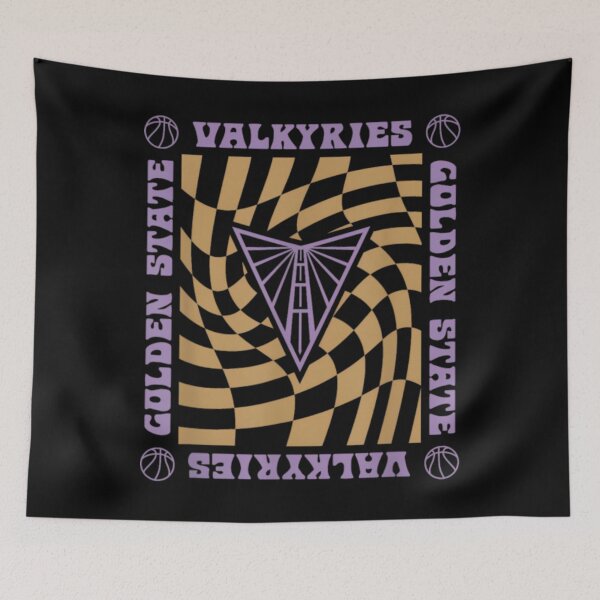 Item preview, WNBA Golden State Valkyries Retro Wavy Checkerboard designed and sold by SAVANNAHNANDEZ.