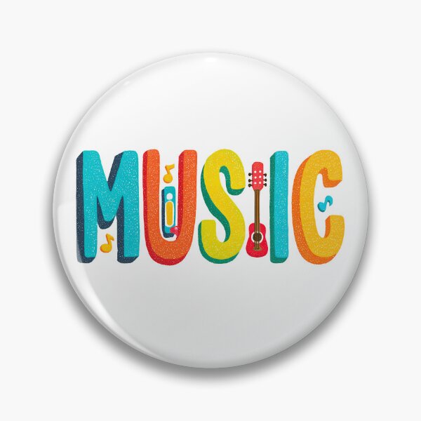Artikelvorschau, Farbenfroher Musiktext mit Instrumenten entworfen und verkauft von Art-spree.