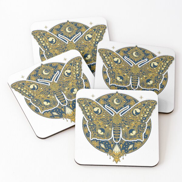Item preview, Ornate Celestial Moth Moon Phases Sticker designed and sold by KooksStudio.