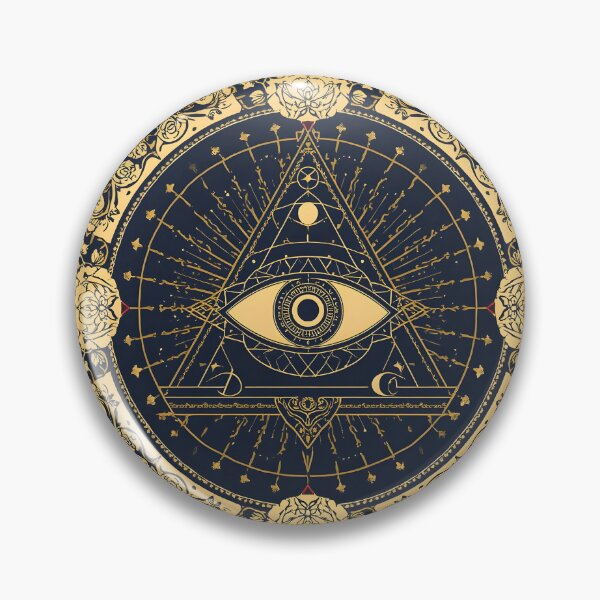 Item preview, Ornate All-Seeing Eye Illuminati Occult Sticker designed and sold by KooksStudio.