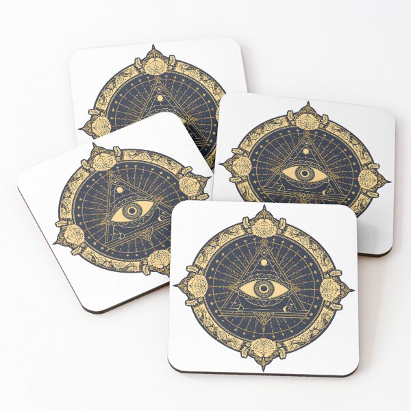 Item preview, Ornate All-Seeing Eye Illuminati Occult Sticker designed and sold by KooksStudio.