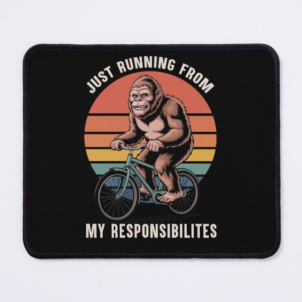 Item preview, Just Running From My Responsibilities Funny Cycling Gift designed and sold by Say It With Ink.