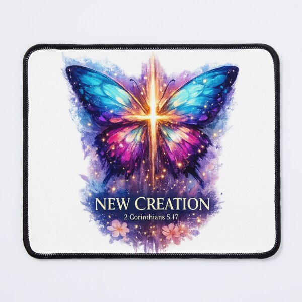 Item preview, Christian Butterfly Shirt, New Creation Bible Verse Tee, 2 Corinthians 5:17 Shirt, Faith Based Graphic Tee, Jesus Christian Gift for Women designed and sold by Ashes to Artistry.