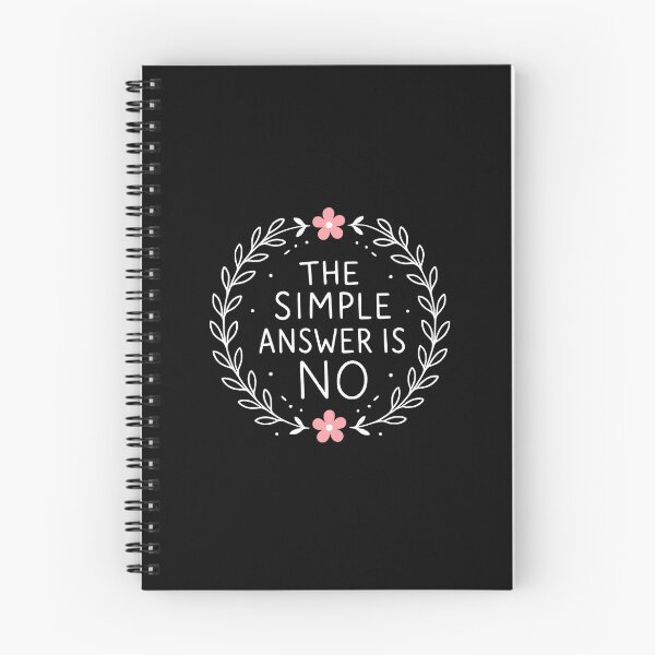 Item preview, The Simple Answer Is No Sarcastic Humor Quote designed and sold by AntiqueImages.
