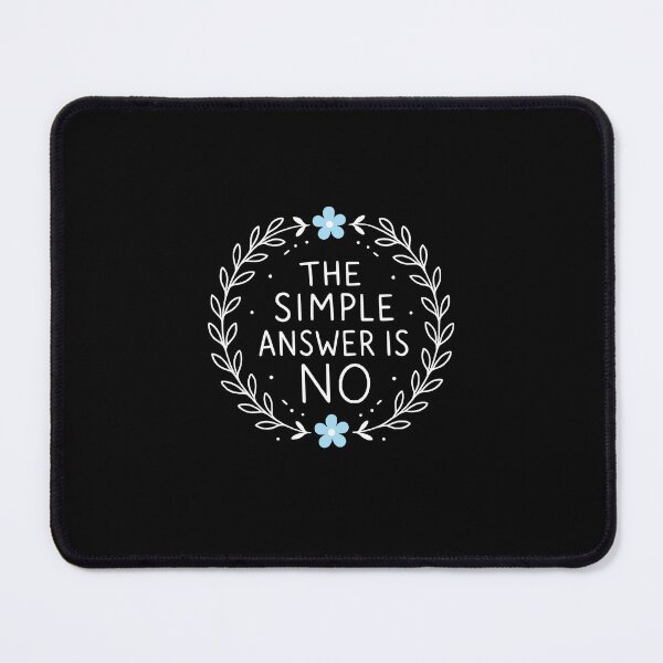 Item preview, The Simple Answer Is No Sarcastic Floral Wreath designed and sold by AntiqueImages.