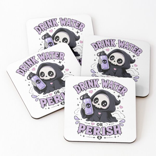 Item preview, Drink Water Or Perish Cute Goth designed and sold by MonkiFlipp.