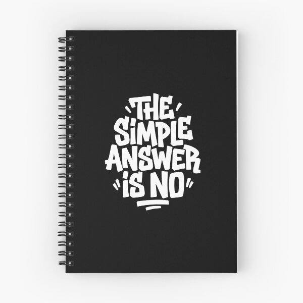 Item preview, The Simple Answer Is No Sarcastic Statement designed and sold by AntiqueImages.
