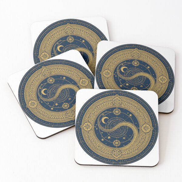 Item preview, 오후 3:24 Ornate Ouroboros Snake Celestial Map Sticker designed and sold by KooksStudio.