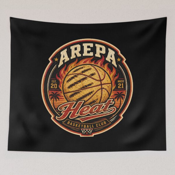 Item preview, Arepa Heat Basketball Club Vintage Retro Crest designed and sold by Extravanganzza.